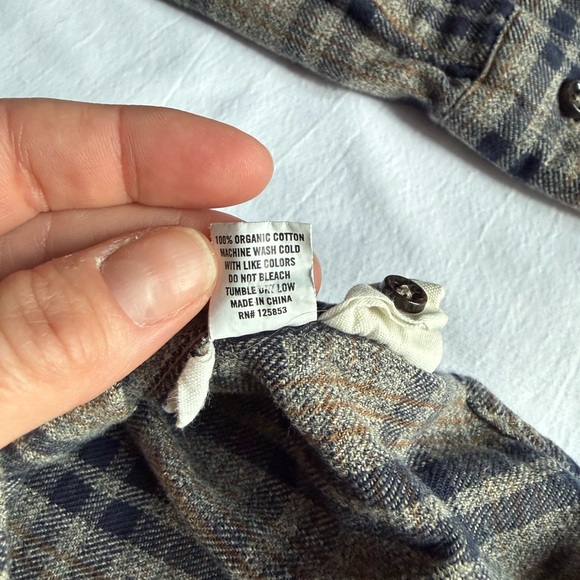 Men's Plaid Shirt - Blue and Tan - Picture 3 of 9